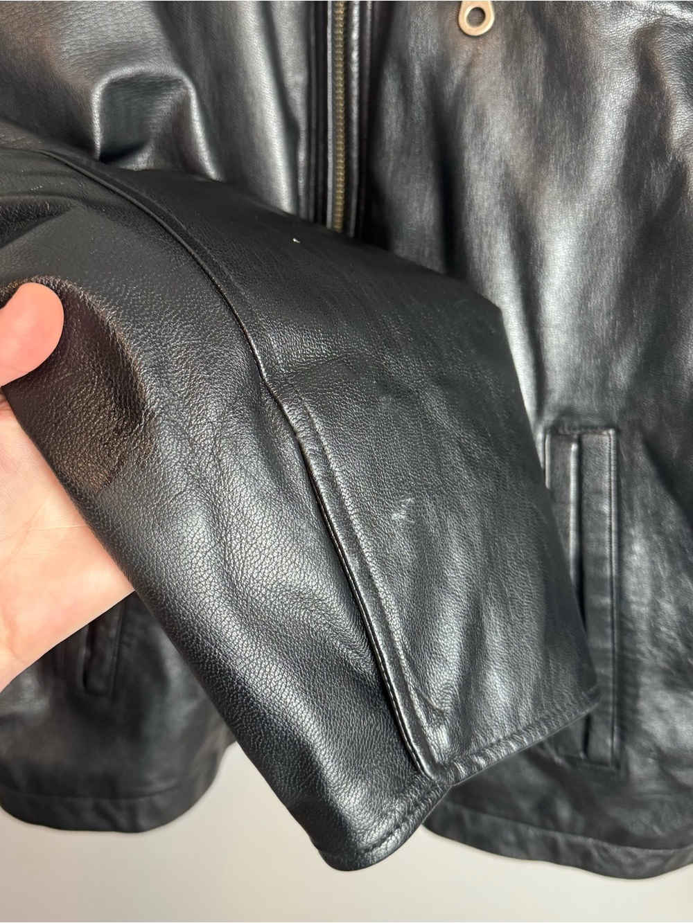 Wilsons Leather Black Men's Leather Jacket Size Large - Picture 8 of 16